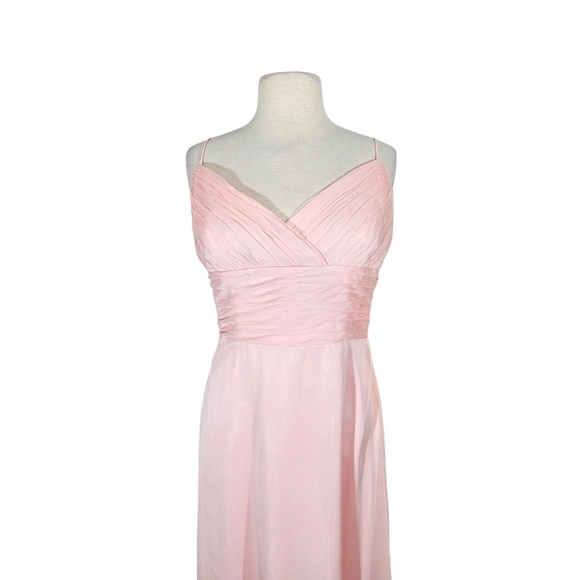 Belsoie Blush Pink Chiffon Floor Length Gown - Picture 5 of 9